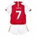 Arsenal Bukayo Saka #7 Babykleding Thuisshirt Kinderen 2023-24 Korte Mouwen (+ korte broeken)